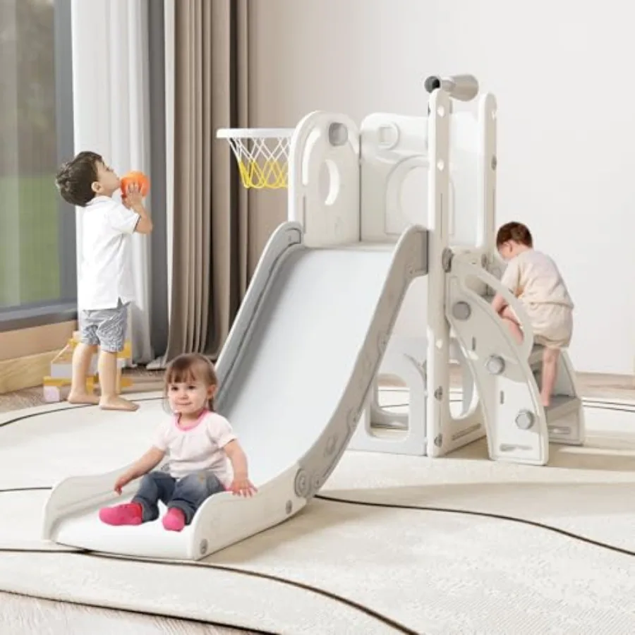 Игровой комплекс 6 в 1 для малышей: горка, баскетбольное кольцо, телескоп, место для хранения и скалодром. Безопасная конструкция. Для игр в помещении и на улице. Для детей 1-3 лет.
Игровой комплекс 6 в 1 для малышей: горка, баскетбольное кольцо, телескоп, место для хранения и скалодром. Безопасная конструкция. Для игр в помещении и на улице. Для детей 1-3 лет.