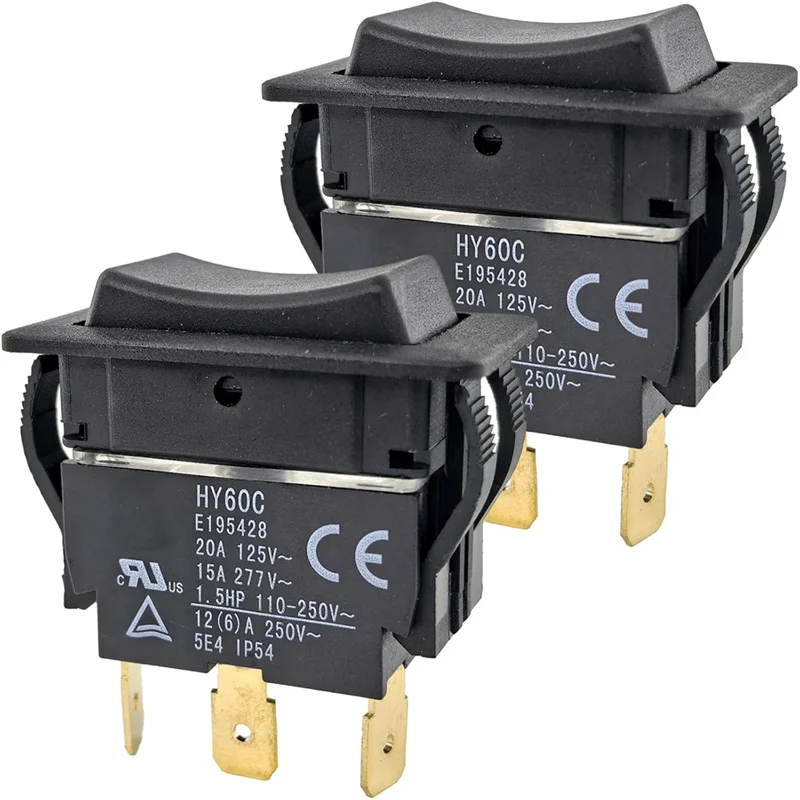 A02M-For Motors Industrial Equipment Ship Type Mechanical Equipment 2-Pack HY60C 3-Pin Rocker Switch Heavy-Duty Switch
A02M-For Motors Industrial Equipment Ship Type Mechanical Equipment 2-Pack HY60C 3-Pin Rocker Switch Heavy-Duty Switch