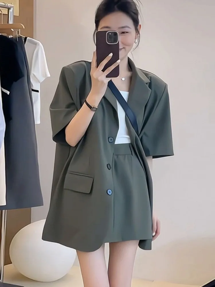 2 Pieces Sets for Women Skirt Office Suits Short Sleeve Mini Commuting Jacket Co Ord Summer Clothes New 2025 Y2k Outfit
2 Pieces Sets for Women Skirt Office Suits Short Sleeve Mini Commuting Jacket Co Ord Summer Clothes New 2025 Y2k Outfit