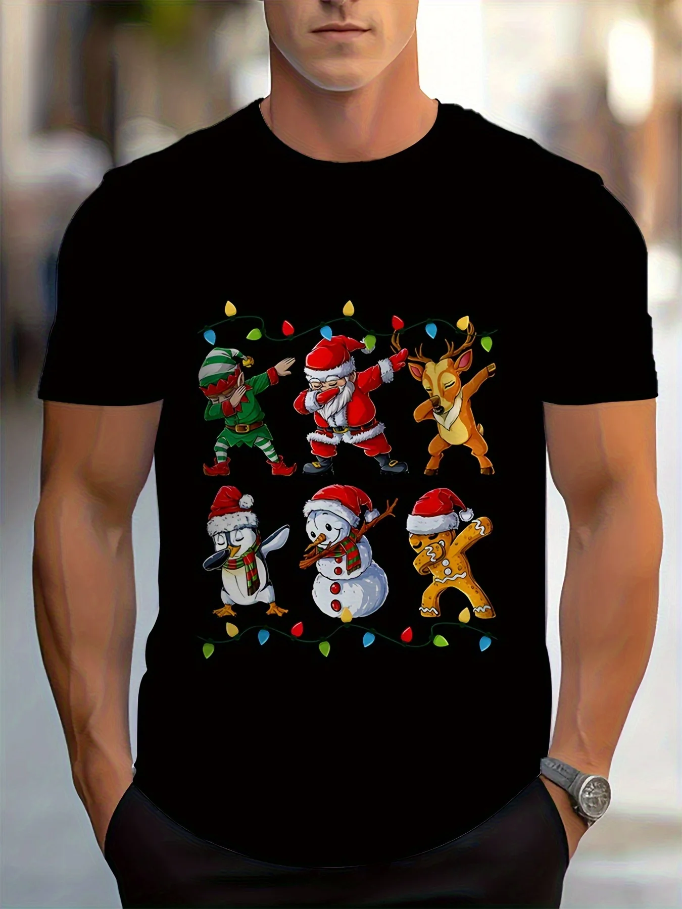 Men's Funny Christmas Tree/Ornaments/Star Tee, Black Crew Neck SS, Lightweight, Xmas Gift/Office/Casual Wear
Men's Funny Christmas Tree/Ornaments/Star Tee, Black Crew Neck SS, Lightweight, Xmas Gift/Office/Casual Wear