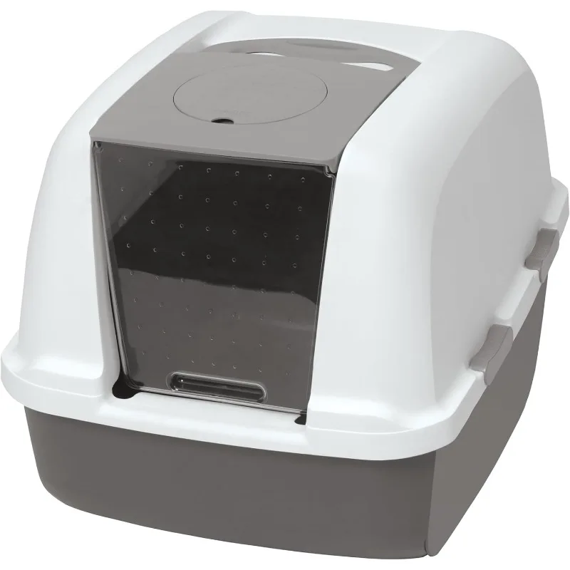 Airsift Jumbo Hooded Cat Litter Pan, Warm Gray/White - Privacy and Easy Access for Cleaning
Airsift Jumbo Hooded Cat Litter Pan, Warm Gray/White - Privacy and Easy Access for Cleaning