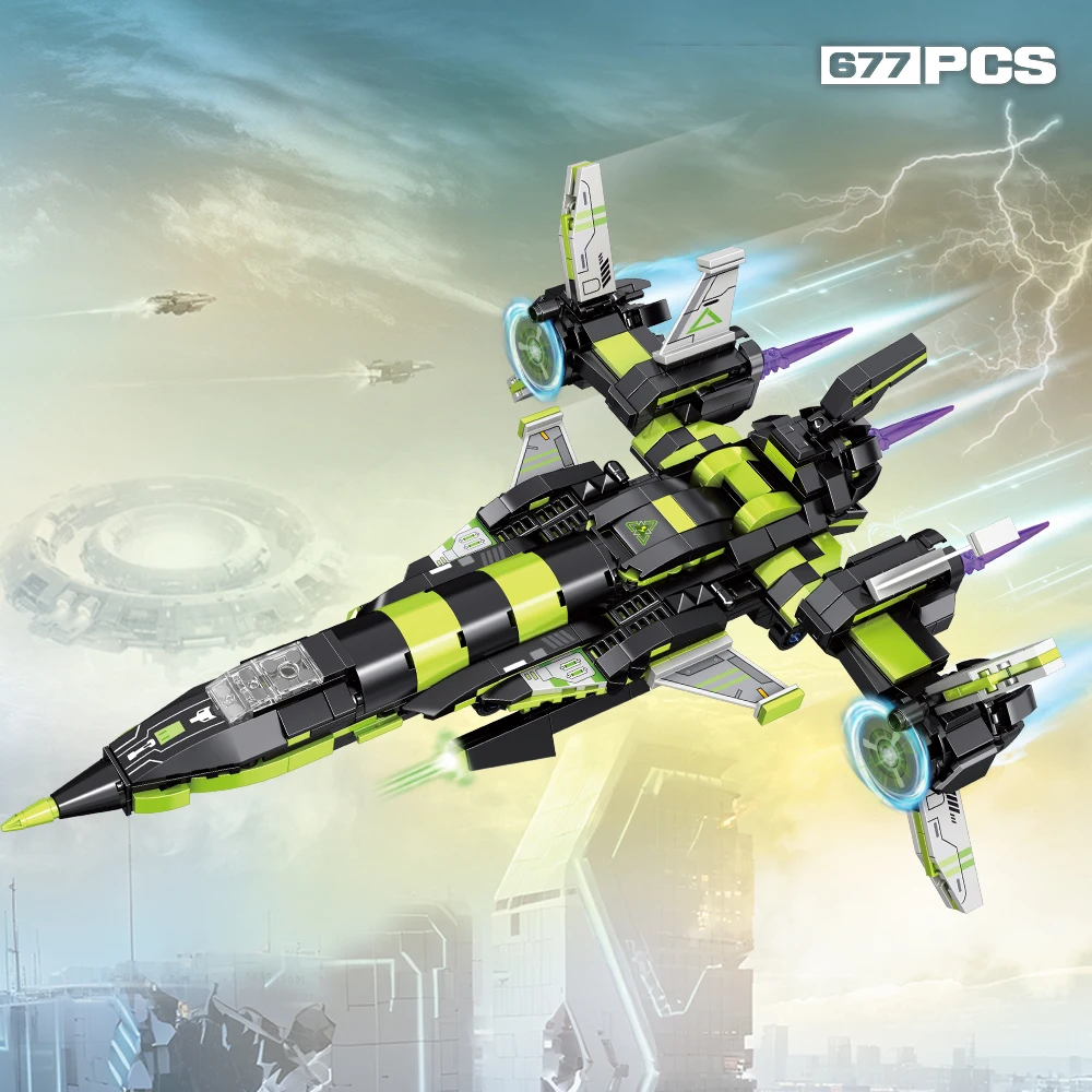 Sci-fi Space Fighter Jet Building Blocks Futuristic Military Aircraft Model Bricks DIY Christmas Gift Assembly Toy Christmas
Sci-fi Space Fighter Jet Building Blocks Futuristic Military Aircraft Model Bricks DIY Christmas Gift Assembly Toy Christmas