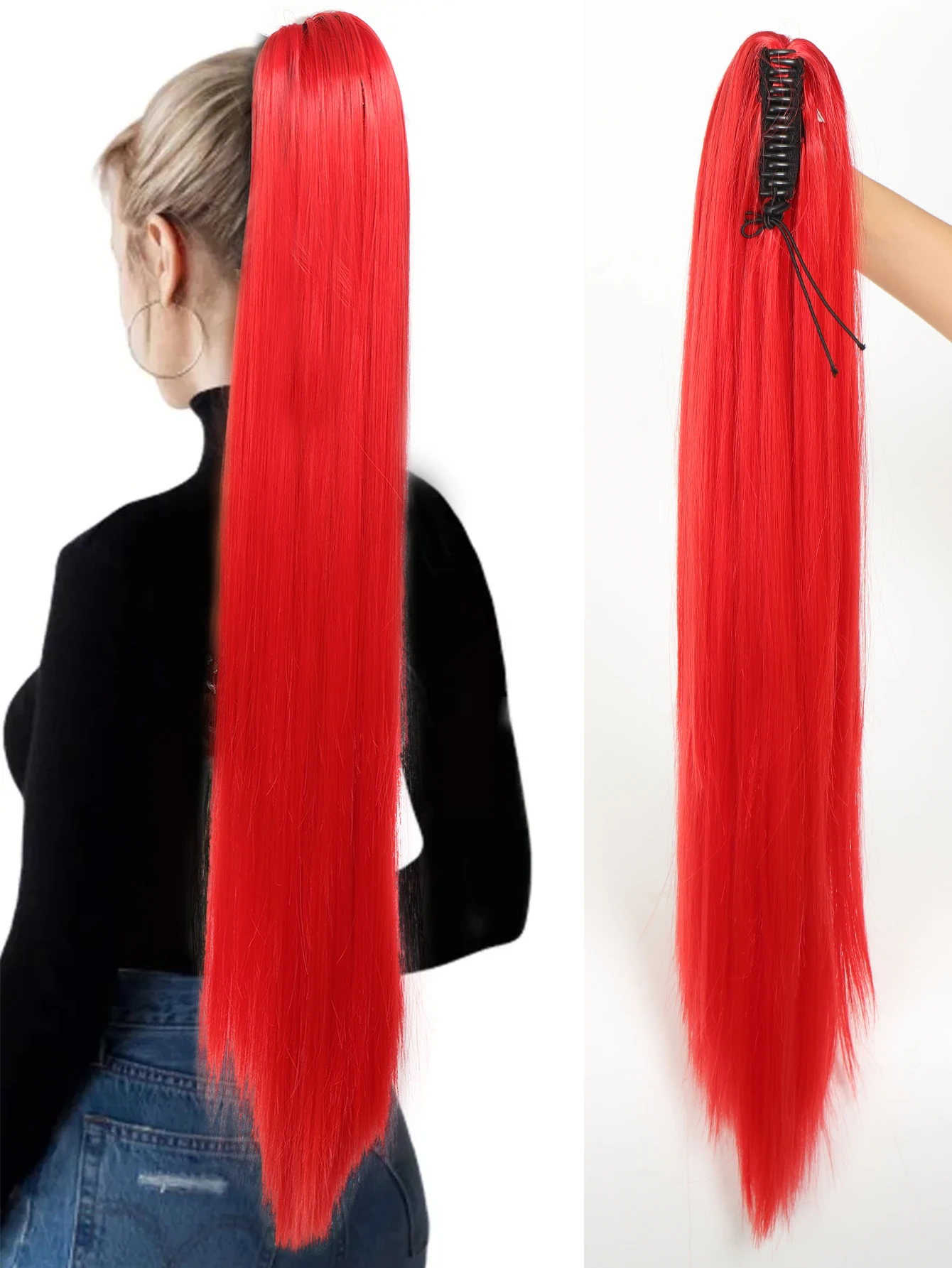 32 Inch Synthetic Long Straight Natural Hair Ponytail Claw Clip For Woman Fake Hairpiece For Women For Halloween
32 Inch Synthetic Long Straight Natural Hair Ponytail Claw Clip For Woman Fake Hairpiece For Women For Halloween