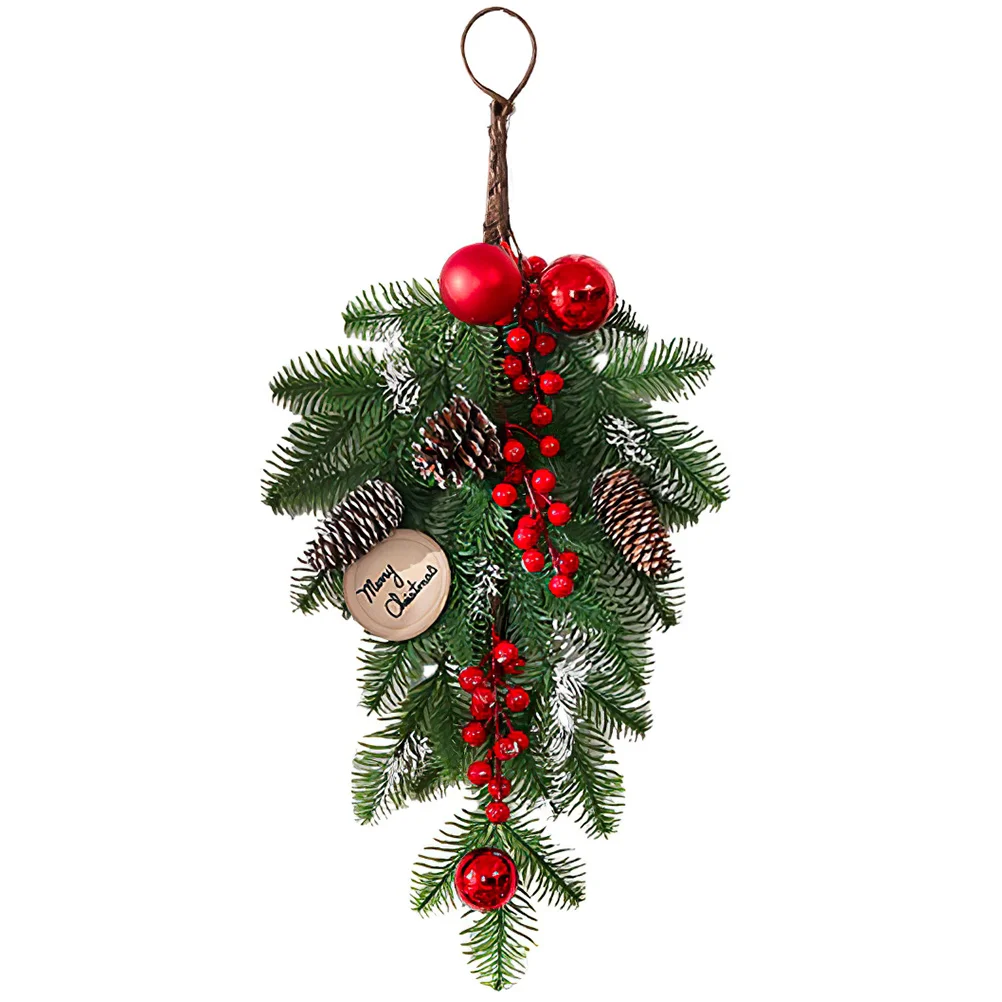 Christmas Decoration Hangings Christmas Swag Holiday Teardrop Wreath Decor Xmas Tree Garland Door Wall Hanging Stair Railing
Christmas Decoration Hangings Christmas Swag Holiday Teardrop Wreath Decor Xmas Tree Garland Door Wall Hanging Stair Railing
