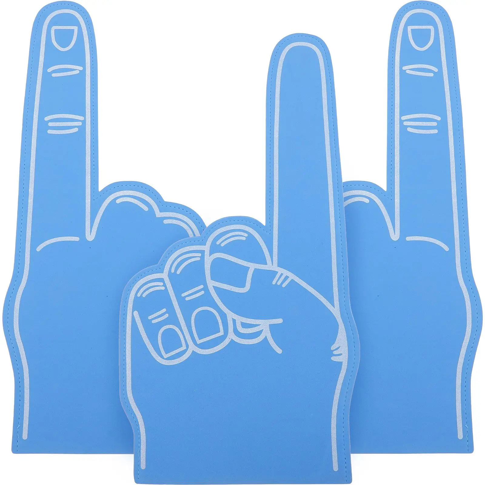 3 Pcs Foam Fingers Blue Sports Party Cheerleading Hands Mini Fan Basketball Gloves Soft Comfortable Fits Most People Team Spirit
3 Pcs Foam Fingers Blue Sports Party Cheerleading Hands Mini Fan Basketball Gloves Soft Comfortable Fits Most People Team Spirit