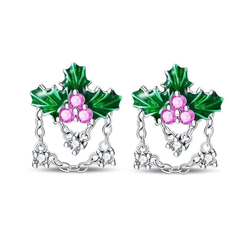 New 925 Sterling Silver Christmas Leaf Women Earrings Brilliant Wedding Engagement Star Earrings Jewelry Gift
New 925 Sterling Silver Christmas Leaf Women Earrings Brilliant Wedding Engagement Star Earrings Jewelry Gift