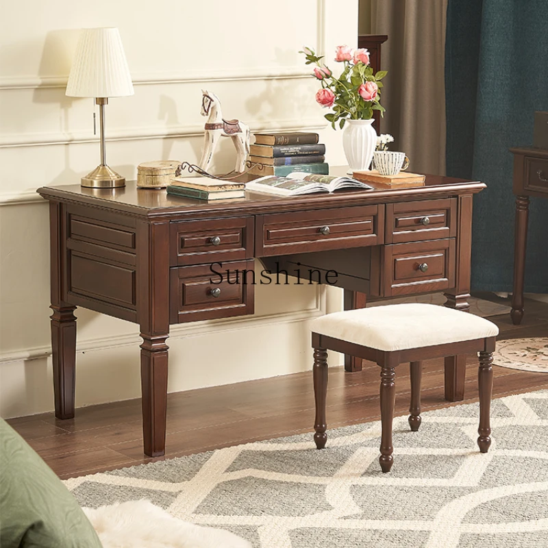 American all solid wood office desk simple light luxury writing table study furniture
American all solid wood office desk simple light luxury writing table study furniture