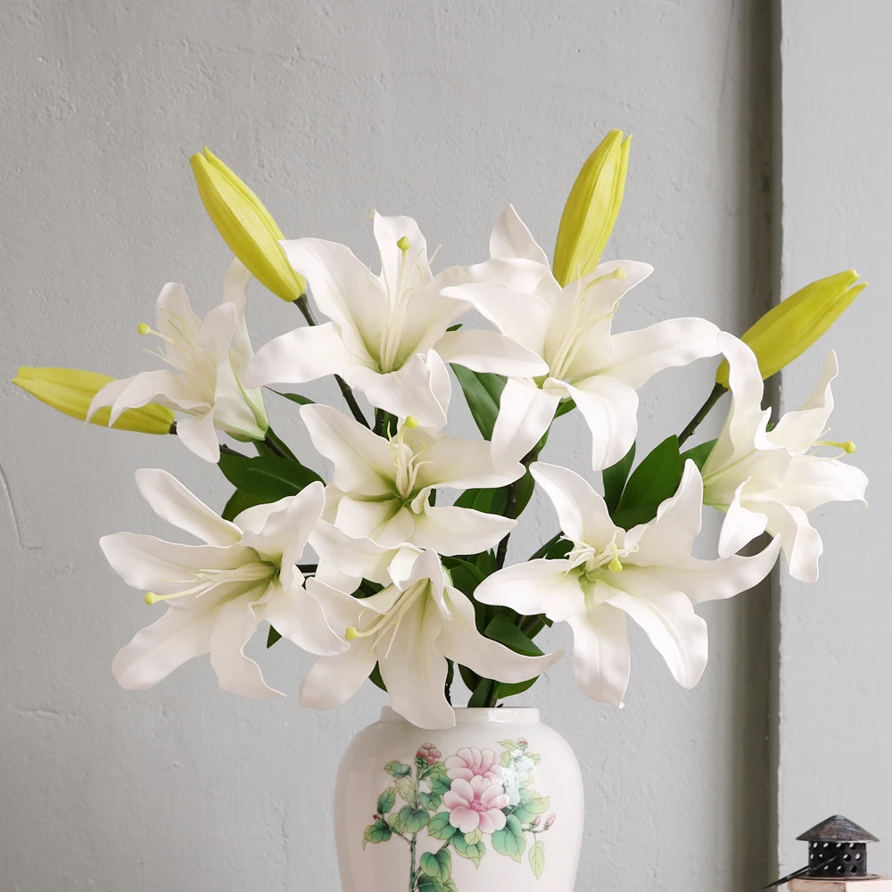 3pcs Real Touch Lily Artificial Flowers Fake Flowers Plants for House Decor Wedding Party Garden Decoration Flower Arrangement
3pcs Real Touch Lily Artificial Flowers Fake Flowers Plants for House Decor Wedding Party Garden Decoration Flower Arrangement