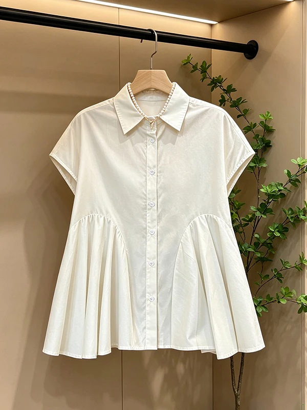 Loose Fit Summer New Style Women's Shirt Stand Collar Single Button Design Versatile Slimming Top Korean Commute Style
Loose Fit Summer New Style Women's Shirt Stand Collar Single Button Design Versatile Slimming Top Korean Commute Style
