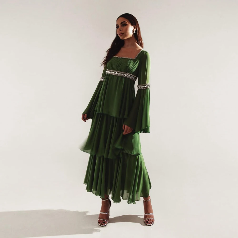 Роскошные хрустальные вечерние платья с квадратным воротником, шифоновое плиссированное платье для выпускного вечера для женщин, длиной до пола, вечерние платья миди
Роскошные хрустальные вечерние платья с квадратным воротником, шифоновое плиссированное платье для выпускного вечера для женщин, длиной до пола, вечерние платья миди