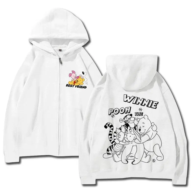 Толстовка с капюшоном Disney Winnie The Pooh Best Friend, хлопковый флисовый пуловер унисекс, осень-зима 2022, толстовка с рисунком, белая основа спереди
Толстовка с капюшоном Disney Winnie The Pooh Best Friend, хлопковый флисовый пуловер унисекс, осень-зима 2022, толстовка с рисунком, белая основа спереди