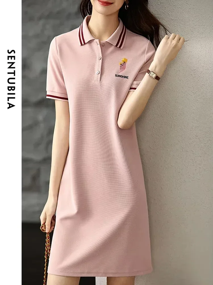 SENTUBILA Summer Pink Polo T Shirt Dresses Women 2024 Casual Short Sleeve Straight Loose Sweet Girl Mini Dress Q52L58890X
SENTUBILA Summer Pink Polo T Shirt Dresses Women 2024 Casual Short Sleeve Straight Loose Sweet Girl Mini Dress Q52L58890X