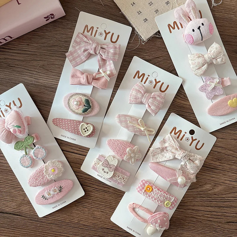 4PC Pink Embroidery Bow Baby Hair Clips for Girls Plaid Floral Print Cartoon Bunny Barrettes Kids Hairgrips Hair Accessories
4PC Pink Embroidery Bow Baby Hair Clips for Girls Plaid Floral Print Cartoon Bunny Barrettes Kids Hairgrips Hair Accessories