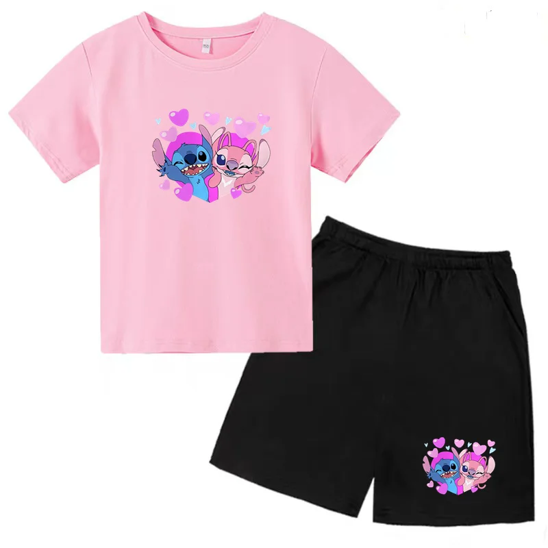 Kids 3-12Y Summer Kawaii Stitch Charming Print T-shirt Boys Girls Toddler Short Sleeve + Shorts 2P Sport Casual Pretty Girls Set
Kids 3-12Y Summer Kawaii Stitch Charming Print T-shirt Boys Girls Toddler Short Sleeve + Shorts 2P Sport Casual Pretty Girls Set