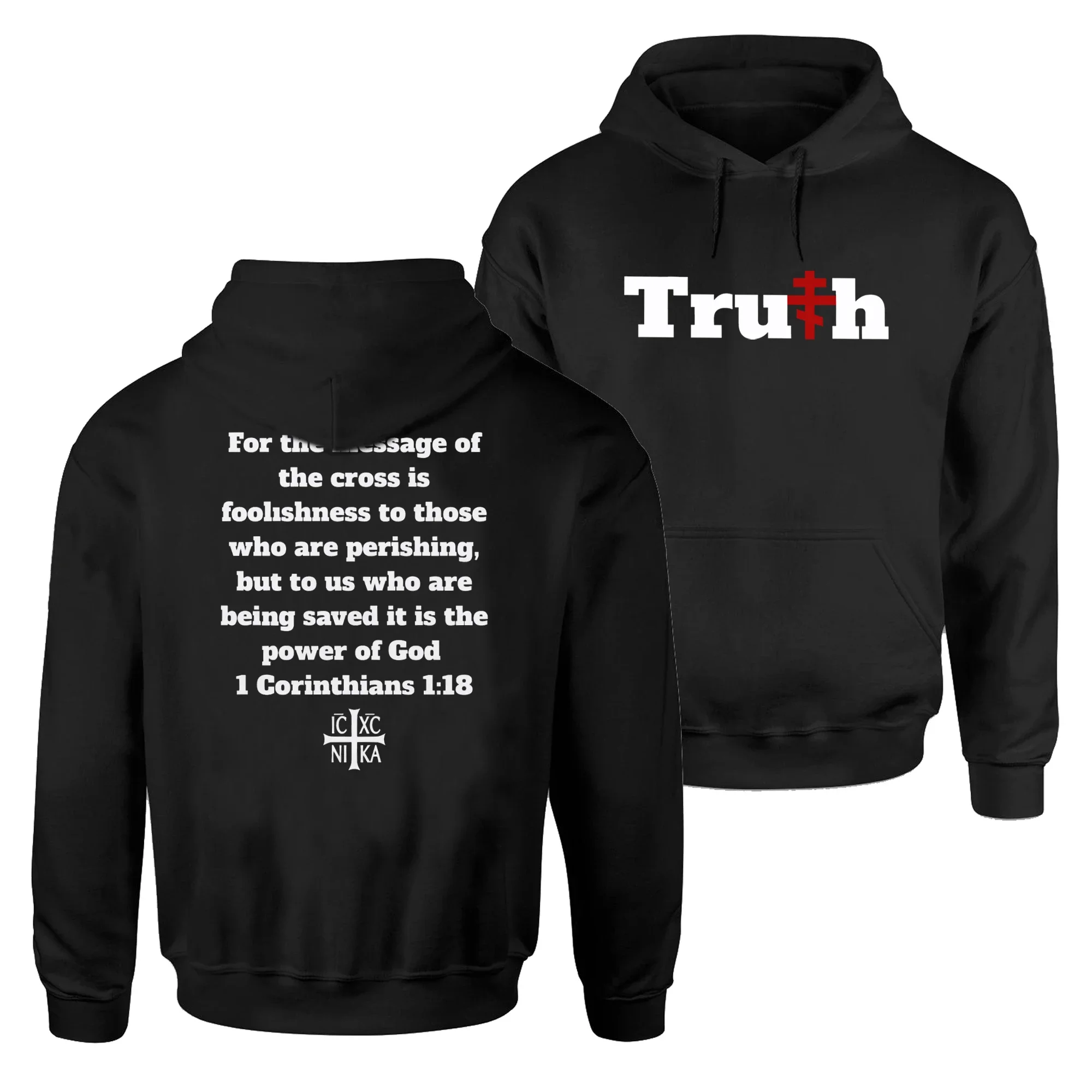 1 Кор. 1:18 ICXC NIKA Византийский крест Православная правда пуловер с капюшоном Удобная хлопковая повседневная мужская толстовка Уличная одежда
1 Кор. 1:18 ICXC NIKA Византийский крест Православная правда пуловер с капюшоном Удобная хлопковая повседневная мужская толстовка Уличная одежда