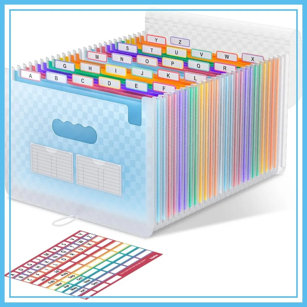 26 Pocket Expanding File Folder, Accordion Organizer for Bills & Documents, A-Z Tabs, Letter/A4 Size, Blue
26 Pocket Expanding File Folder, Accordion Organizer for Bills & Documents, A-Z Tabs, Letter/A4 Size, Blue