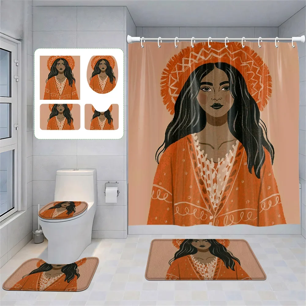 2025 New Ins Style Shower Curtain Nordic Waterproof Toilet Mat Door Mat suit Fashion Illustration Bathroom Decorations
2025 New Ins Style Shower Curtain Nordic Waterproof Toilet Mat Door Mat suit Fashion Illustration Bathroom Decorations