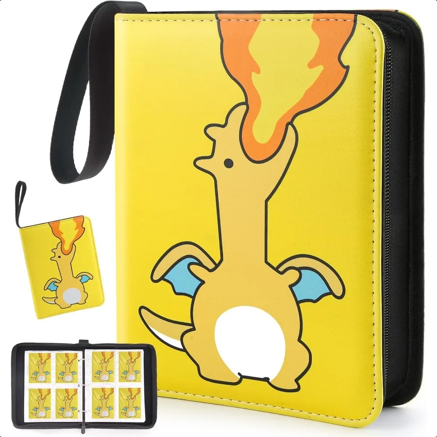 Папка для коллекционных карточек премиум-класса, 400 карманов, держатель для карт с 50 съемными рукавами, альбом-переплет с застежкой-молнией для игр 
Папка для коллекционных карточек премиум-класса, 400 карманов, держатель для карт с 50 съемными рукавами, альбом-переплет с застежкой-молнией для игр