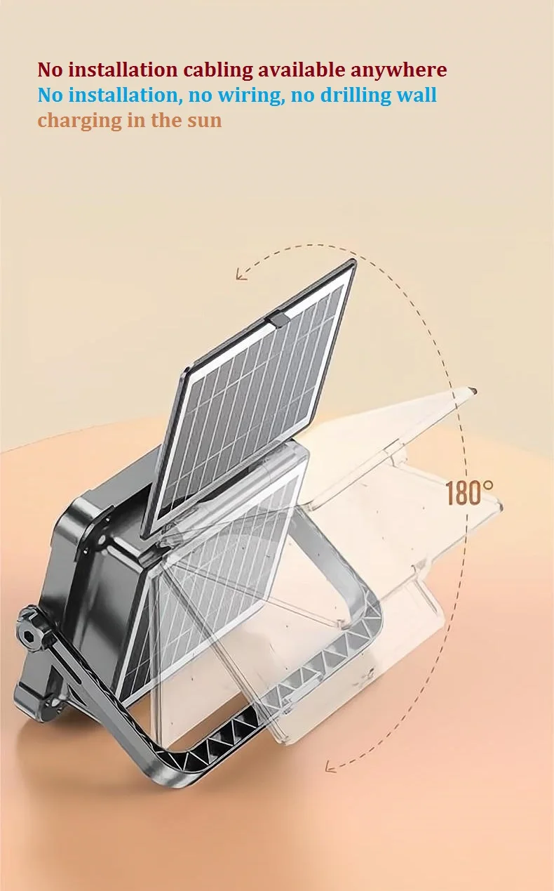 New Style Double Panels Solar Portable Floodlight Outdoor IP65 Camping Home Emergency Rechargeable LED Handled Lamps
New Style Double Panels Solar Portable Floodlight Outdoor IP65 Camping Home Emergency Rechargeable LED Handled Lamps