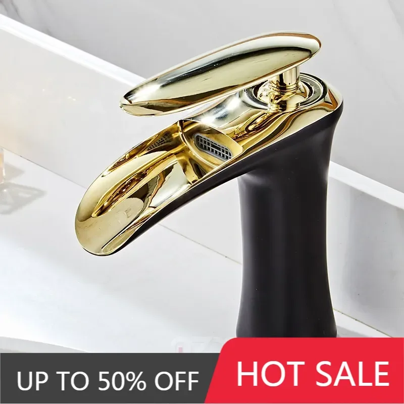 Black Gold Waterfall Bathroom Faucet Single handle Basin Mixer Tap Bath White Gold Faucet Brass Sink Water Crane Silver
Black Gold Waterfall Bathroom Faucet Single handle Basin Mixer Tap Bath White Gold Faucet Brass Sink Water Crane Silver