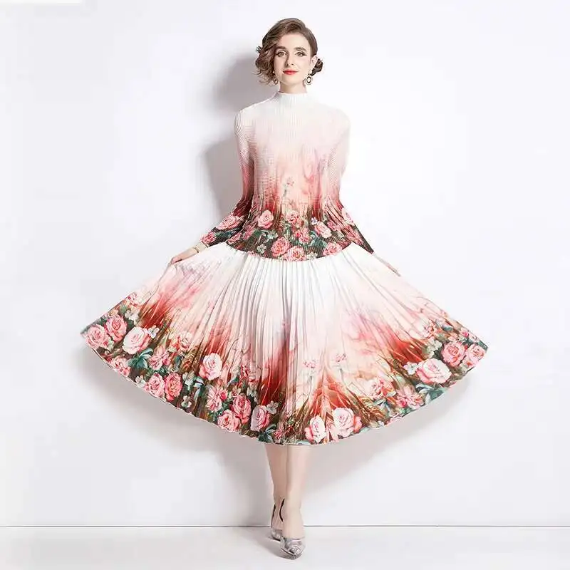 JAMERARY Floral Pleated 2pcs Sets Women Dress Suits Spring Autumn Winter Vintage Print Top Shirt Tees Midi Skirt Suits Outfits
JAMERARY Floral Pleated 2pcs Sets Women Dress Suits Spring Autumn Winter Vintage Print Top Shirt Tees Midi Skirt Suits Outfits
