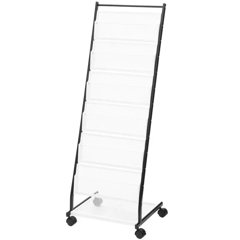 Literature Organizing Shelf 6-Tier For Showroom Trade Show Lobby, Portable Catalog Stand Caster Base Large Capacity Metallic Structure
Literature Organizing Shelf 6-Tier For Showroom Trade Show Lobby, Portable Catalog Stand Caster Base Large Capacity Metallic Structure