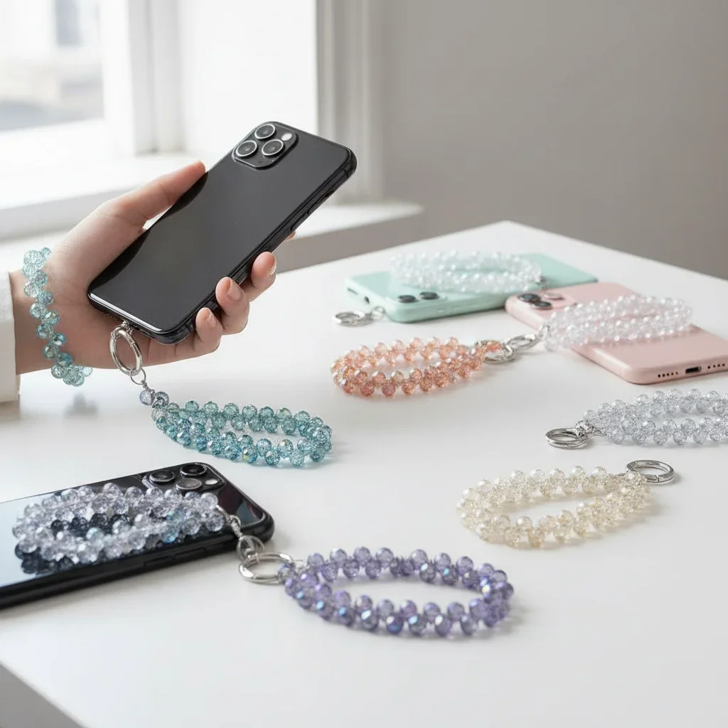 Stylish Glitter Crystal Bead Pendant Transparent Colorful Crystal Bead Keychain Detachable Wrist Crystal Chain Women Girls
Stylish Glitter Crystal Bead Pendant Transparent Colorful Crystal Bead Keychain Detachable Wrist Crystal Chain Women Girls