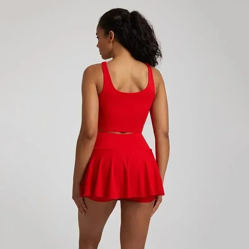 Lemon Tennis Skirt Suit Soft Hollow U Shape Sport Bra Top +tennis Skirt +sports Short Set Comprehensive Training Jog Women
Lemon Tennis Skirt Suit Soft Hollow U Shape Sport Bra Top +tennis Skirt +sports Short Set Comprehensive Training Jog Women