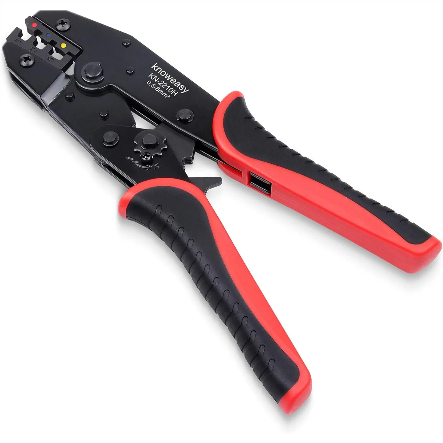Ratcheting Crimping Tool for Heat Shrink Connectors, AWG 22-10 Wire Terminal Crimper with Ergonomic Handle, Professional Crimp
Ratcheting Crimping Tool for Heat Shrink Connectors, AWG 22-10 Wire Terminal Crimper with Ergonomic Handle, Professional Crimp