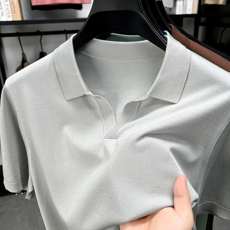 Men's Polo Shirts T Shirt Silk Casual Summer Short Sleeve Classic Old Money Style Knit Top Preppy Fit
Men's Polo Shirts T Shirt Silk Casual Summer Short Sleeve Classic Old Money Style Knit Top Preppy Fit