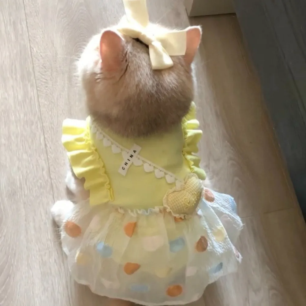 New Thin Puppy Cat Princess Dress Summer Wave Point Pattern Pet Dog Dress Sweet Corgi Teddy Clothes for Small Dog Cat
New Thin Puppy Cat Princess Dress Summer Wave Point Pattern Pet Dog Dress Sweet Corgi Teddy Clothes for Small Dog Cat