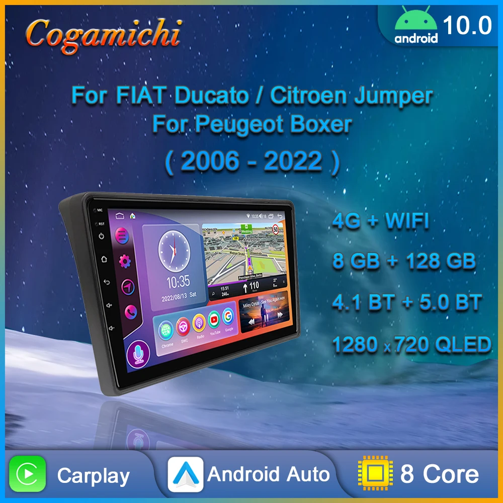 Автомагнитола для Fiat Ducato Peugeot Boxer Citroen Jumper 2 2006 2007 2008 2009 2010 2011 2012 2013 2014 2015 2016 2017 2018 2019 2020 202022 Android, Мультимедийный проигрыватель с сенсорным экраном и Навигатором GPS
Автомагнитола для Fiat Ducato Peugeot Boxer Citroen Jumper 2 2006 2007 2008 2009 2010 2011 2012 2013 2014 2015 2016 2017 2018 2019 2020 202022 Android, Мультимедийный проигрыватель с сенсорным экраном и Навигатором GPS