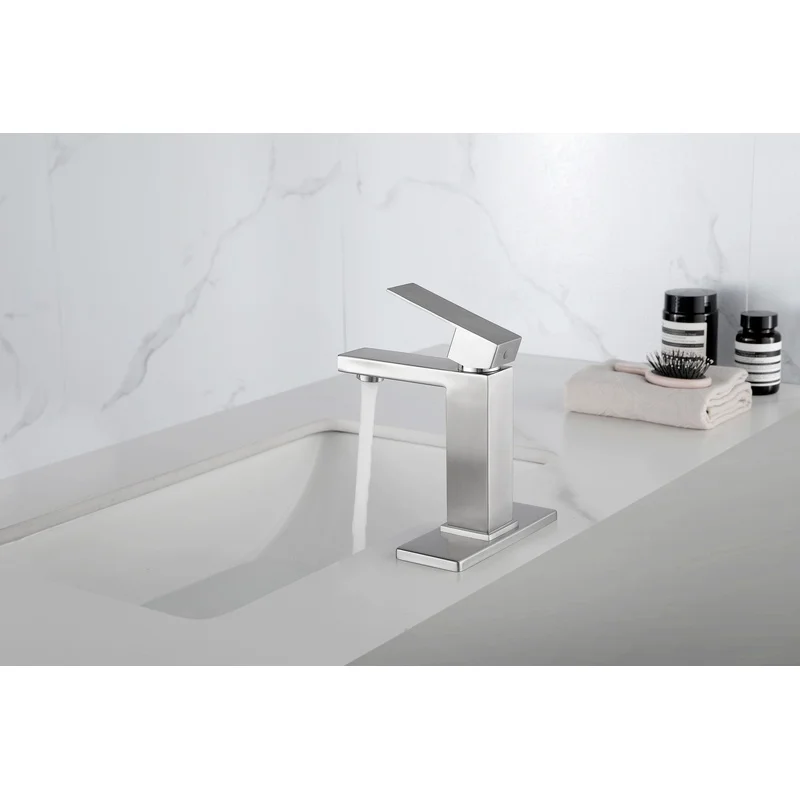 White Single Handle Bathroom Sink Faucet with Waterfall Spout
White Single Handle Bathroom Sink Faucet with Waterfall Spout
