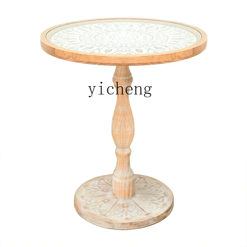 retro sofa edge few solid wood medieval corner few leisure Xiaoyuanji homestay carved coffee table 
retro sofa edge few solid wood medieval corner few leisure Xiaoyuanji homestay carved coffee table