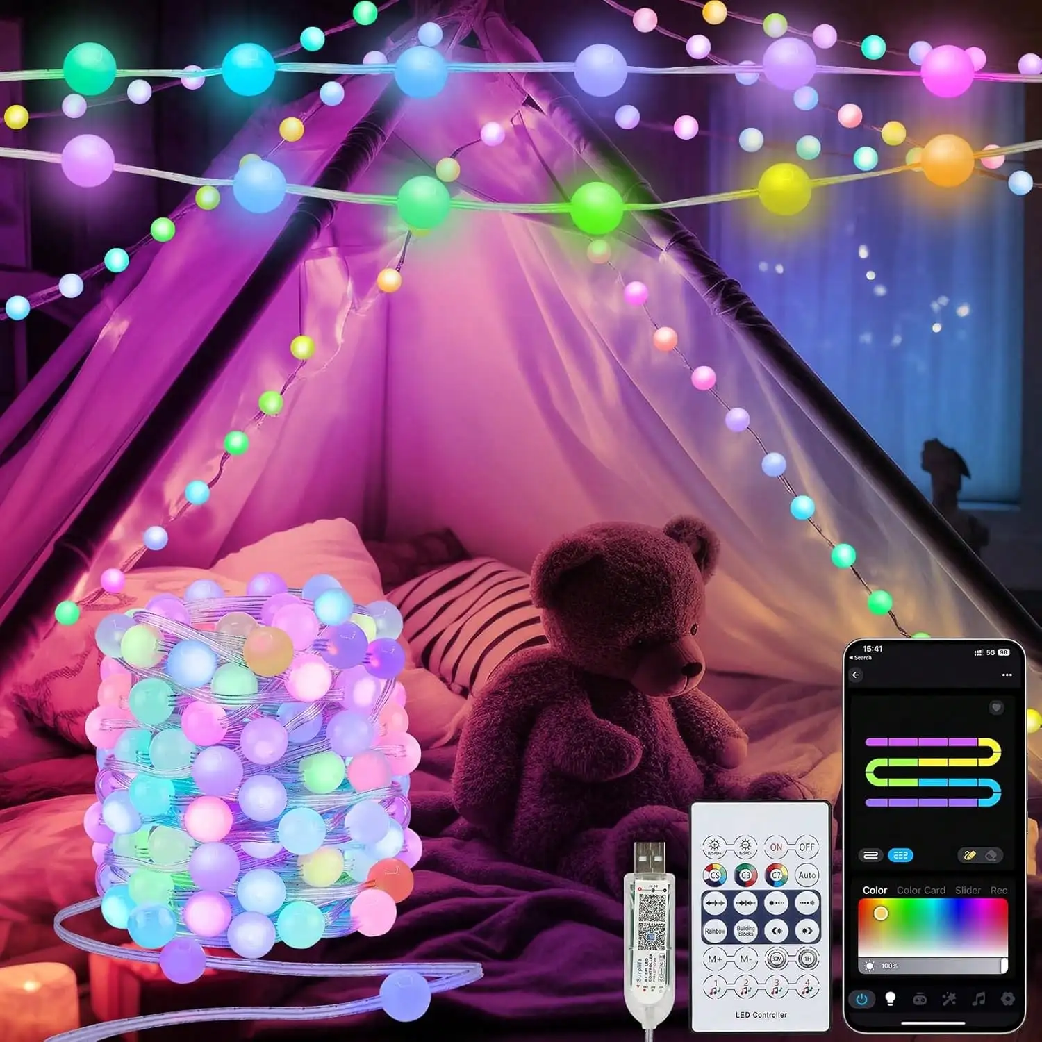Smart Globe Fairy Lights, 66ft Waterproof LED String Lights For Indoor And Outdoor Decor, Voice And App Controlled With Music Sync For Christmas And Party, Compatible With Alexa Home.
Smart Globe Fairy Lights, 66ft Waterproof LED String Lights For Indoor And Outdoor Decor, Voice And App Controlled With Music Sync For Christmas And Party, Compatible With Alexa Home.