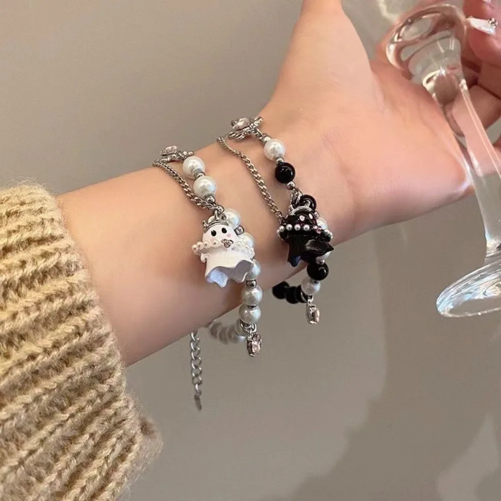 Imitation Pearl Cute Ghost Bracelet Sweet Cartoon Imitation Pearl Beaded Bracelet Funny Black White Ghost Pendant Bracelet
Imitation Pearl Cute Ghost Bracelet Sweet Cartoon Imitation Pearl Beaded Bracelet Funny Black White Ghost Pendant Bracelet