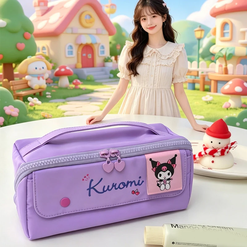 Cartoon Kawaii Kuromi Cosmetic Bag Hello Kittys Pencil Bag Large Capacity Student Princess Girl Multiple Compartments Storage
Cartoon Kawaii Kuromi Cosmetic Bag Hello Kittys Pencil Bag Large Capacity Student Princess Girl Multiple Compartments Storage