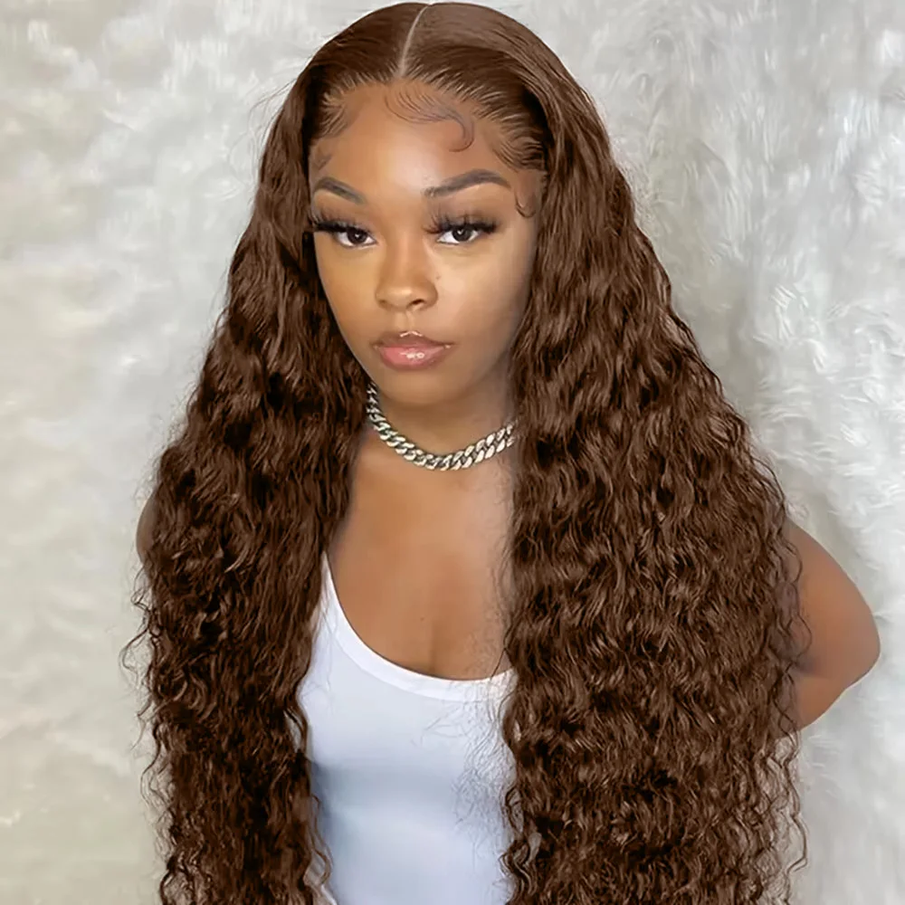 Deep Curly Wigs Human Hair Chocolate Brown 13x4 13x6 Hd Lace Frontal Wig Colored Water Wave Lace Front Wig for Women 30 36 Inch
Deep Curly Wigs Human Hair Chocolate Brown 13x4 13x6 Hd Lace Frontal Wig Colored Water Wave Lace Front Wig for Women 30 36 Inch