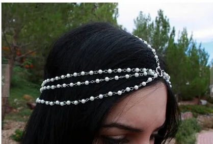 T Europe fashion three-layer pearl head chain hair accessories, quality Amazon hot-selling women's jewelry
T Europe fashion three-layer pearl head chain hair accessories, quality Amazon hot-selling women's jewelry