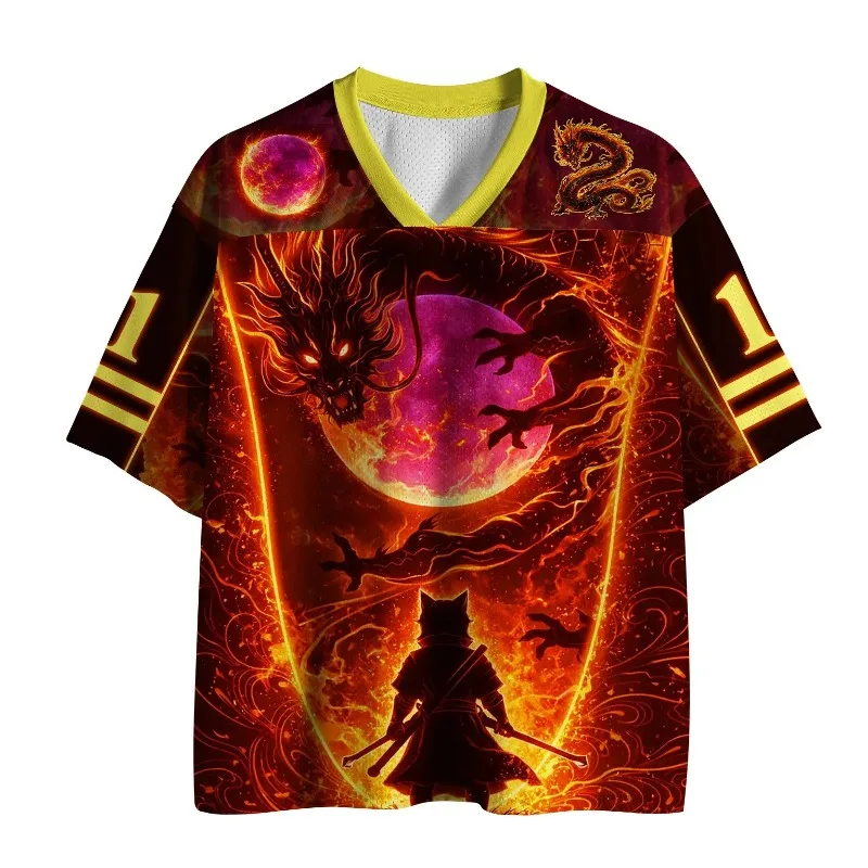 2026 New Jersey sports short sleeved T-shirt, V-neck short sleeved T-shirt, Y2K sports fashion 3D printed quick drying jersey
2026 New Jersey sports short sleeved T-shirt, V-neck short sleeved T-shirt, Y2K sports fashion 3D printed quick drying jersey