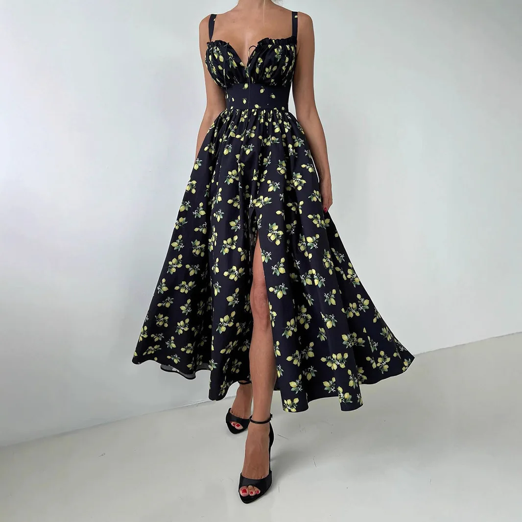 Fashion Suspender Dress Sexy Off Shoulder Split Vestidos Para Mujer Bohemian Dresses Elegant Print Party Commuting Long Dresses
Fashion Suspender Dress Sexy Off Shoulder Split Vestidos Para Mujer Bohemian Dresses Elegant Print Party Commuting Long Dresses