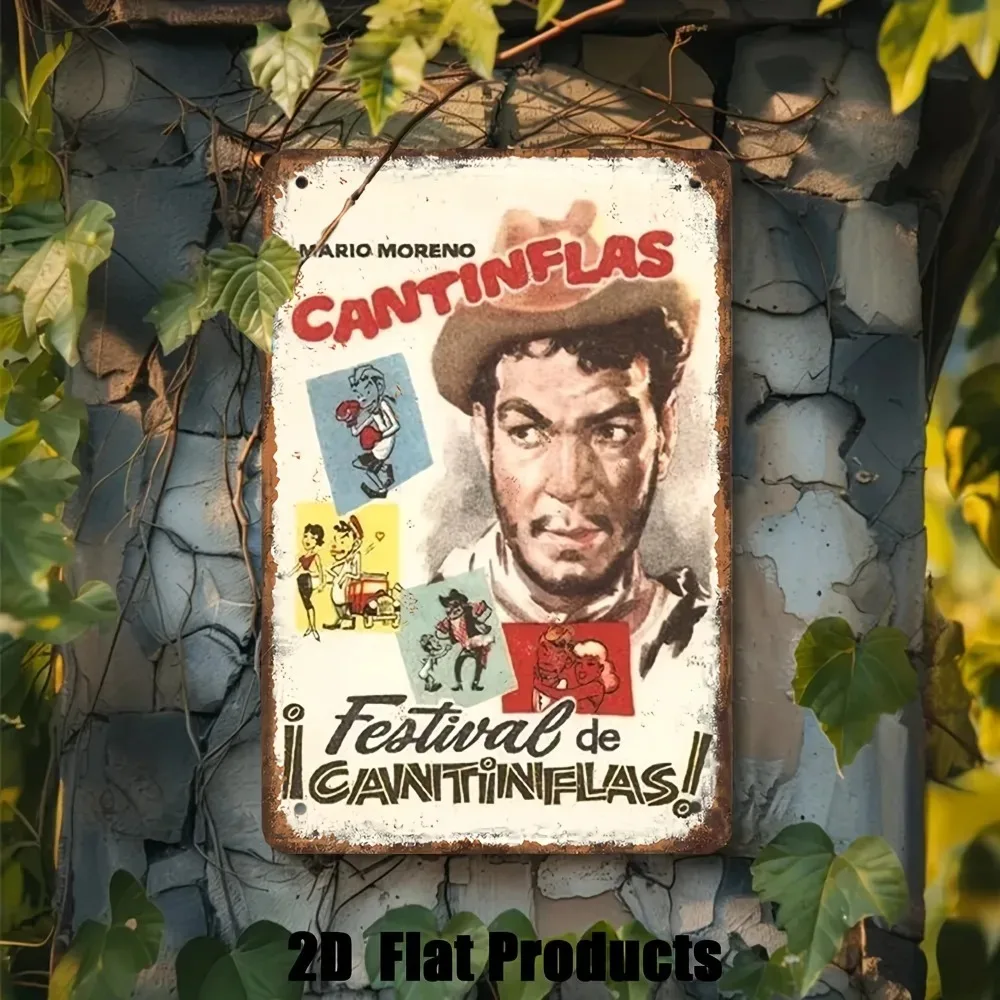 1pc Cantinflas Vintage Metal Wall Art – Distressed Aluminum Sign with Monocle Distressing & "La Cucaracha" Dance Silhouette
1pc Cantinflas Vintage Metal Wall Art – Distressed Aluminum Sign with Monocle Distressing & "La Cucaracha" Dance Silhouette