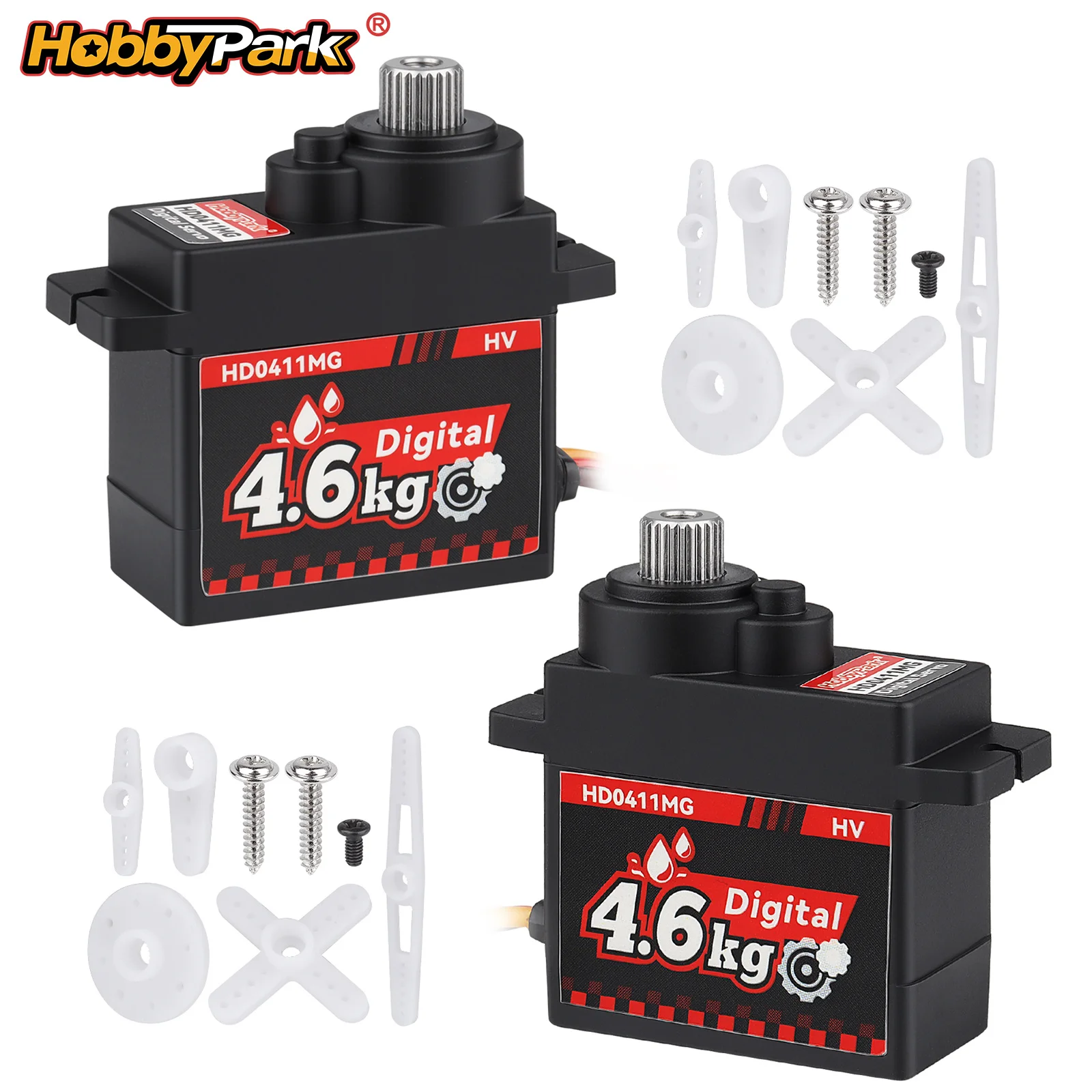 HobbyPark Waterproof 4.6kg Digital High Torque Metal Gear Micro RC Servo for RC Car Plane Robot Boat
HobbyPark Waterproof 4.6kg Digital High Torque Metal Gear Micro RC Servo for RC Car Plane Robot Boat