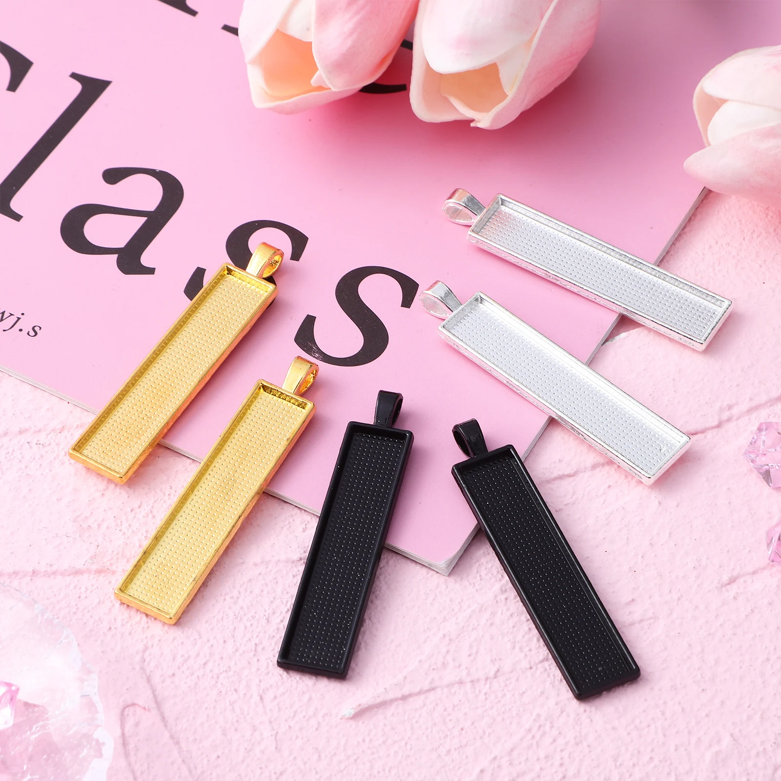 15Pcs Pendant Blanks Rectangle Cabochons for DIY Jewelry Making Necklace Bracelet Charms Versatile Metal Jewelry Making
15Pcs Pendant Blanks Rectangle Cabochons for DIY Jewelry Making Necklace Bracelet Charms Versatile Metal Jewelry Making