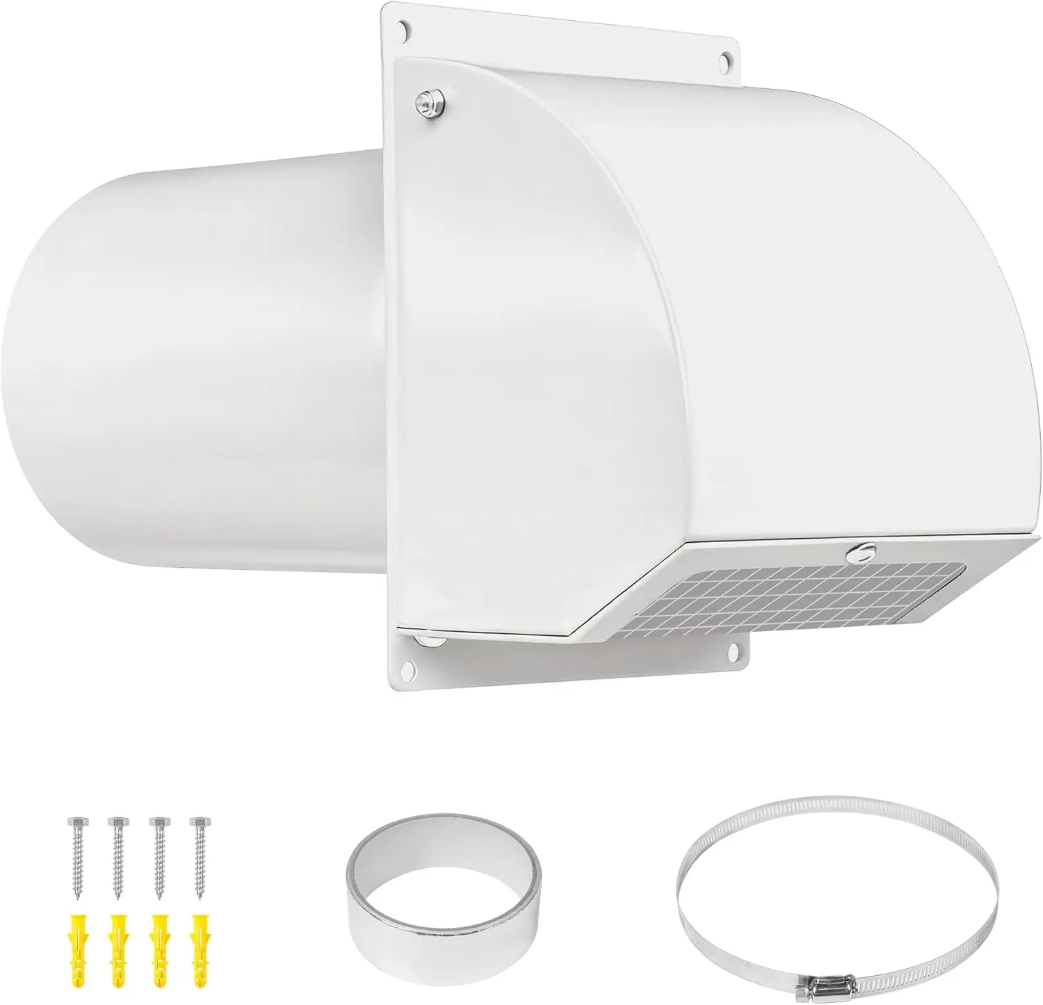 6 Inch Heavy-Duty Steel Wall Vent Cover with Screen and Damper for Dryer Ventilation and Outdoor Air Exhaust
6 Inch Heavy-Duty Steel Wall Vent Cover with Screen and Damper for Dryer Ventilation and Outdoor Air Exhaust