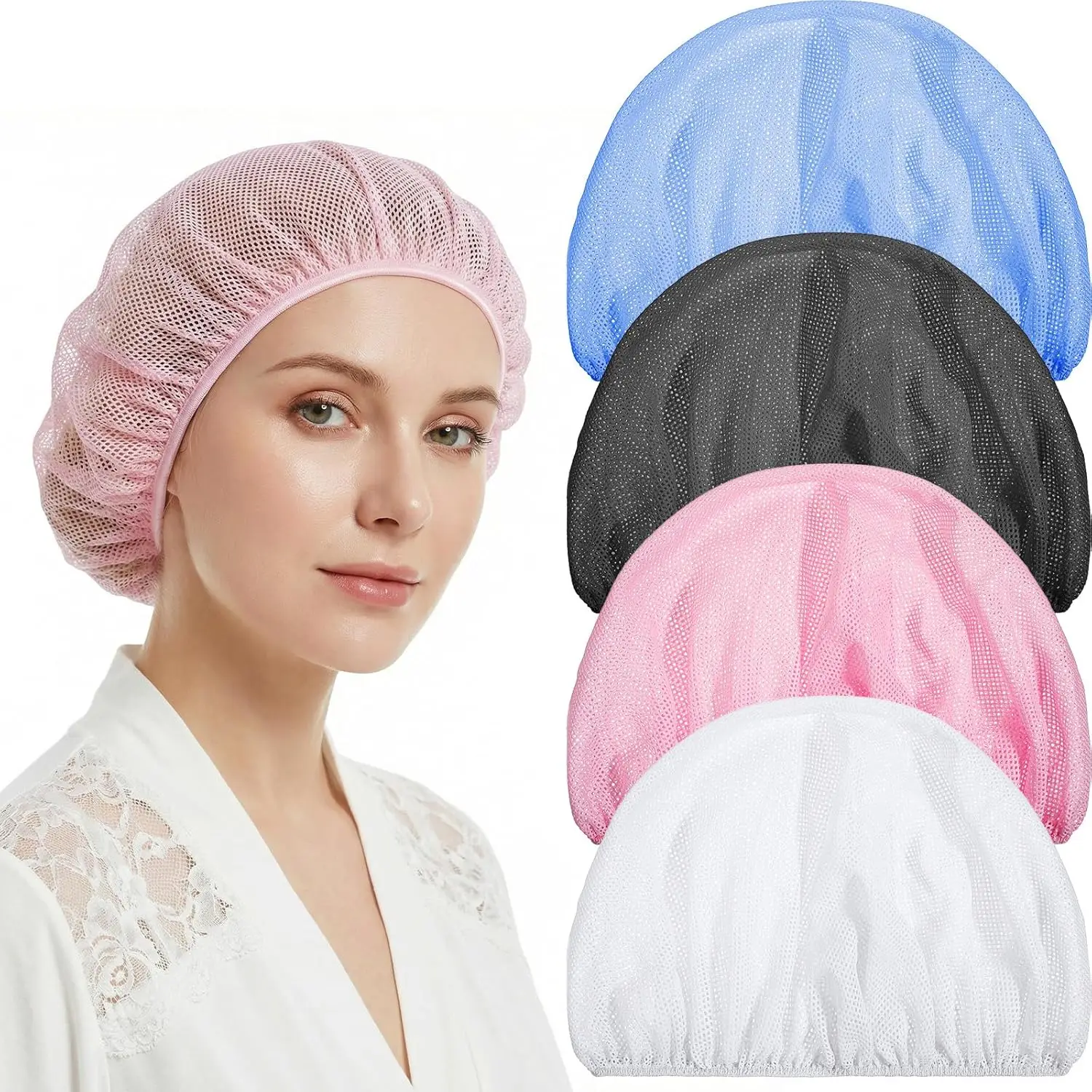 4 Pcs Mesh Hair Nets for Sleeping, Soft Sleep Bonnets for Women, Elastic Hair Caps, Colorful
4 Pcs Mesh Hair Nets for Sleeping, Soft Sleep Bonnets for Women, Elastic Hair Caps, Colorful