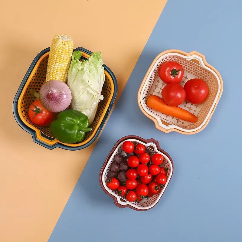 Creative Thickened Double Layer Drain Basket Household Fruit Color Impact Drain Basket Kitchen Wash Vegetable Basket
Creative Thickened Double Layer Drain Basket Household Fruit Color Impact Drain Basket Kitchen Wash Vegetable Basket