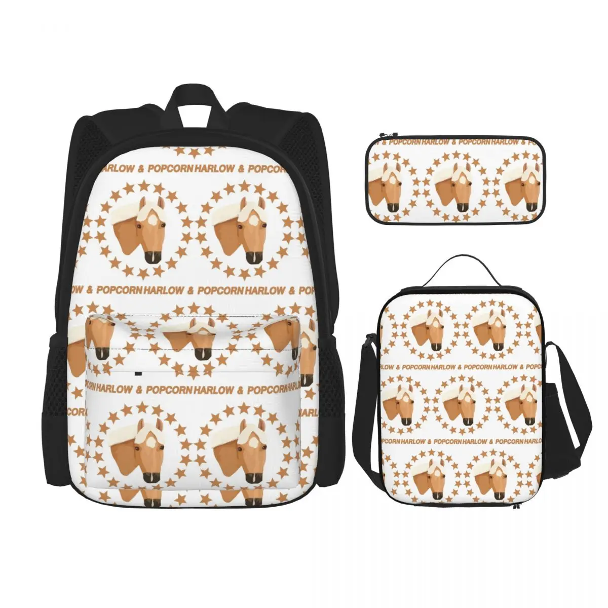 Harlow And Popcorn Merch Popcorn The Pony 1 Backpacks Boys Girls Bookbag School Bags Rucksack Lunch Bag Pen Bag Three-Piece Set
Harlow And Popcorn Merch Popcorn The Pony 1 Backpacks Boys Girls Bookbag School Bags Rucksack Lunch Bag Pen Bag Three-Piece Set