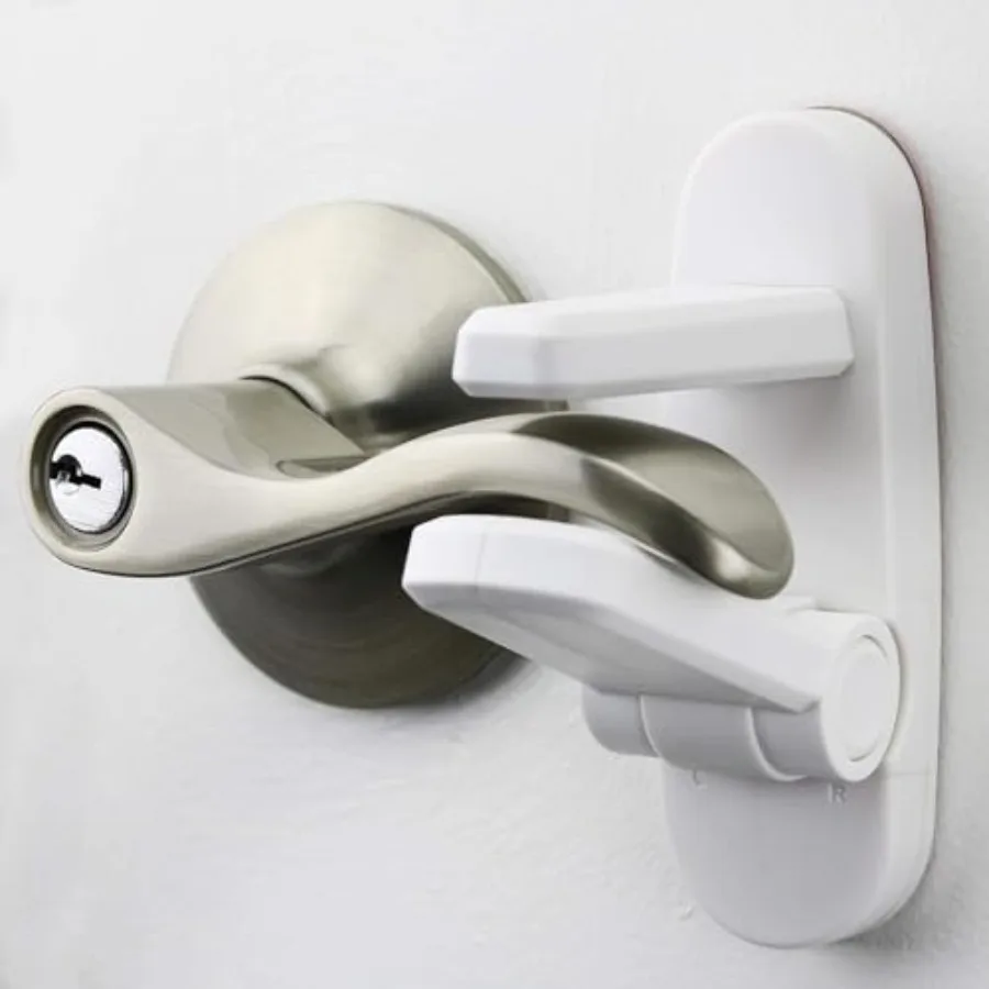 Door Lever Lock 2 Pack Prevents Toddlers from Opening Doors Easy One-Hand Operation for Adults Durable ABS with 3M Adhesive Bac
Door Lever Lock 2 Pack Prevents Toddlers from Opening Doors Easy One-Hand Operation for Adults Durable ABS with 3M Adhesive Bac