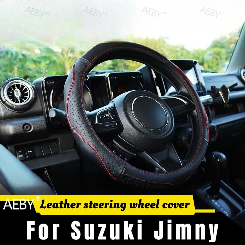 For Suzuki Jimny 2019-2026 PU leather steering wheel cover,All-season breathable microfiber anti-slip,UV protection,Accessories
For Suzuki Jimny 2019-2026 PU leather steering wheel cover,All-season breathable microfiber anti-slip,UV protection,Accessories